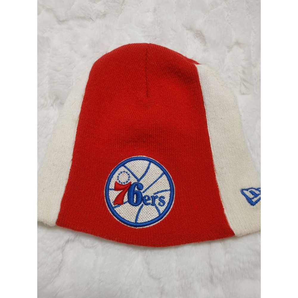 Men's Hardwood Classics Vintage New Era 76ers Beanie One Size Red White